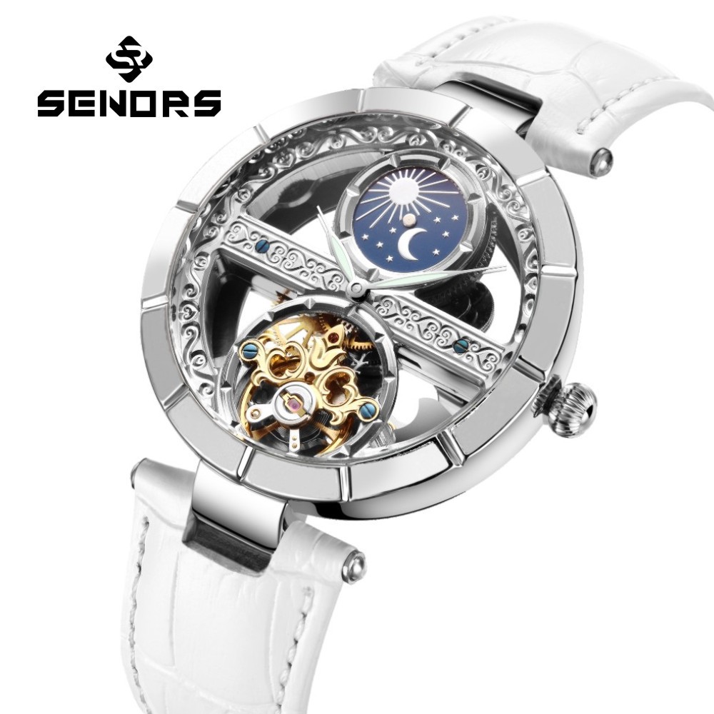 Luxury Watch Moon Phase - Luxury Women's Waterproof Skeleton Tourbillon Mechanical