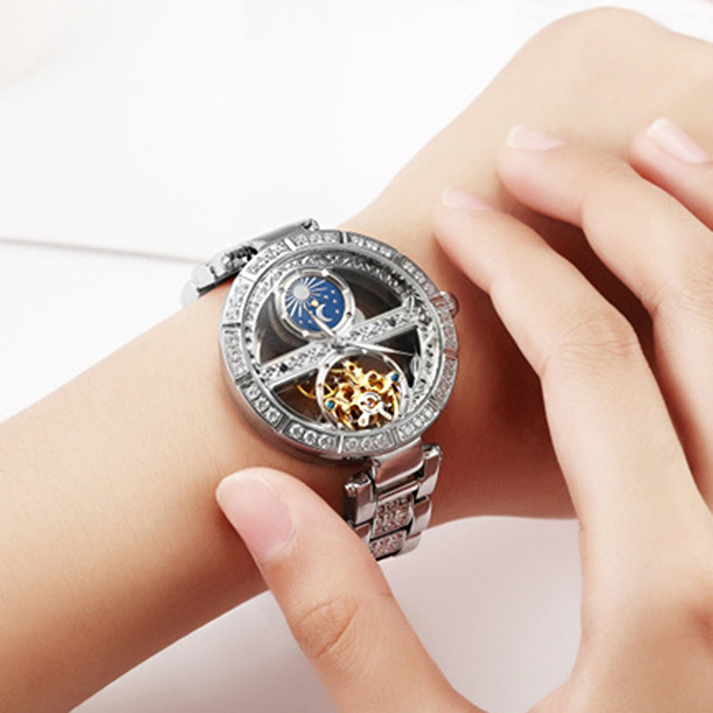Luxury Watch Moon Phase - Ladies Watch Automatic Woman Luxury Fashion