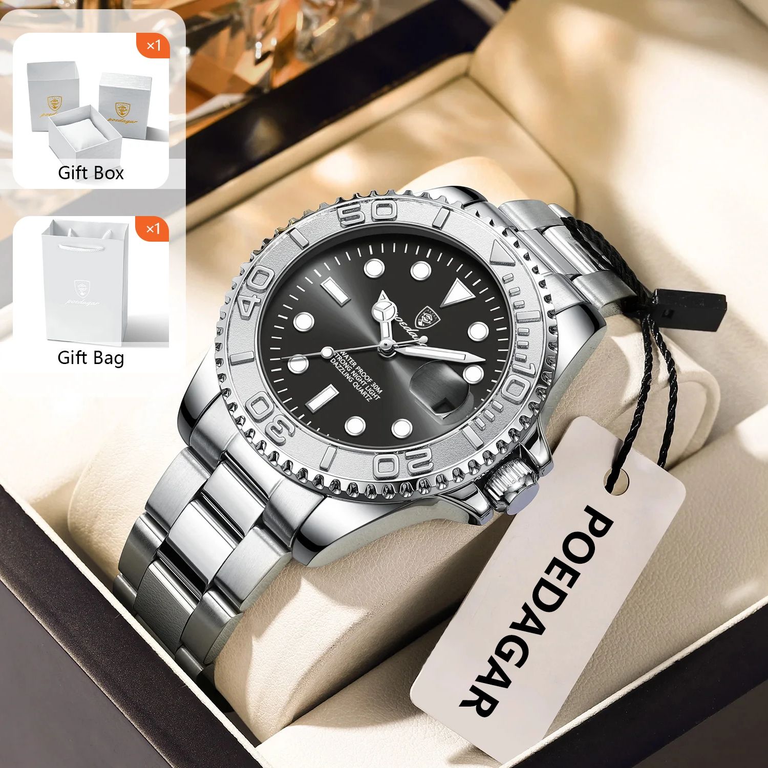 Luxury Watch Business - POEDAGAR Trendy Sport Man Watch Luminous