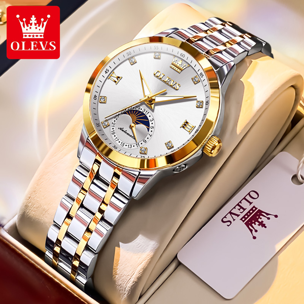 Luxury Watch Moon Phase - OLEVS 7041 Elegance Moon Phase Women's