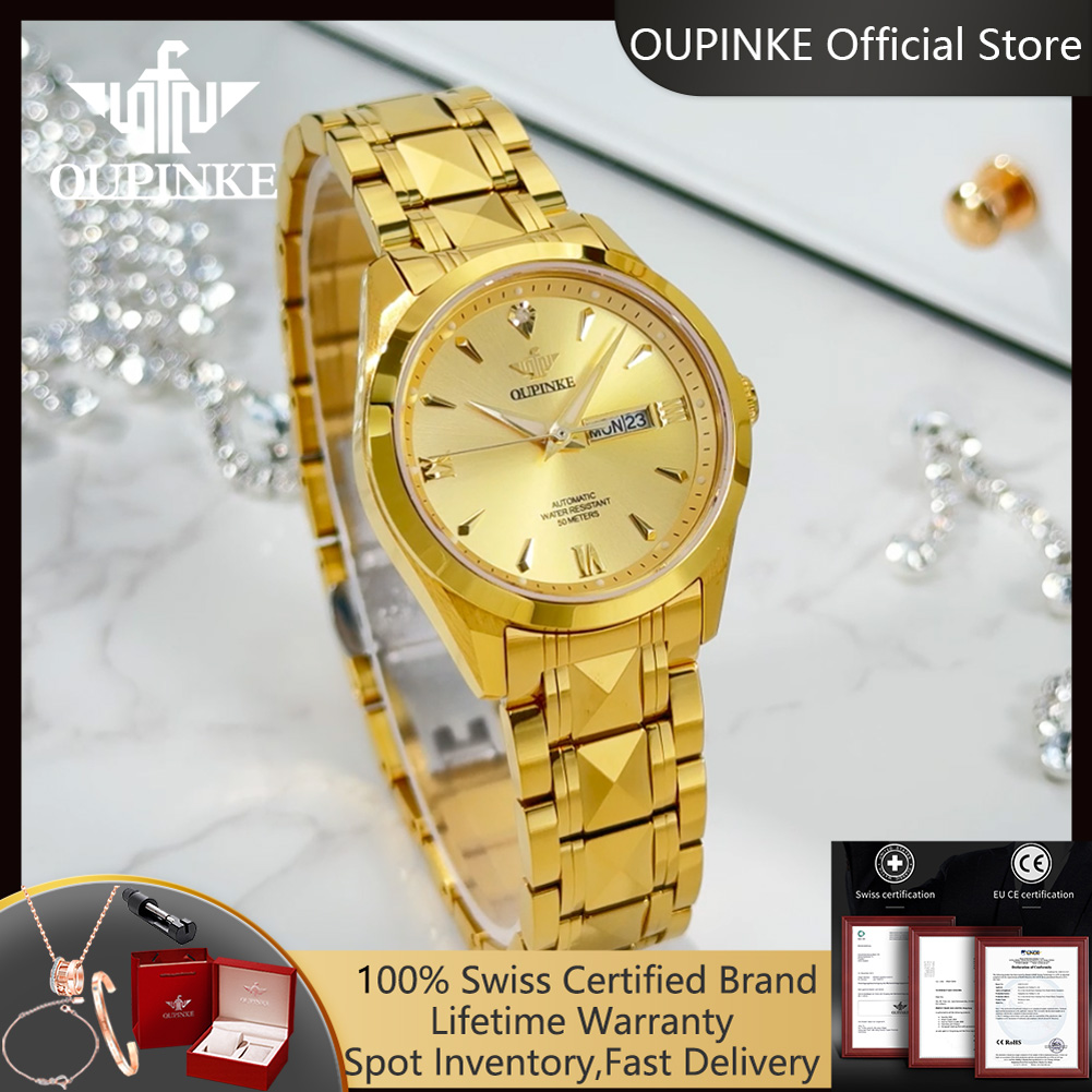 Luxury Watch Japan - OUPINKE 3306 Real Diamond Woman Watch