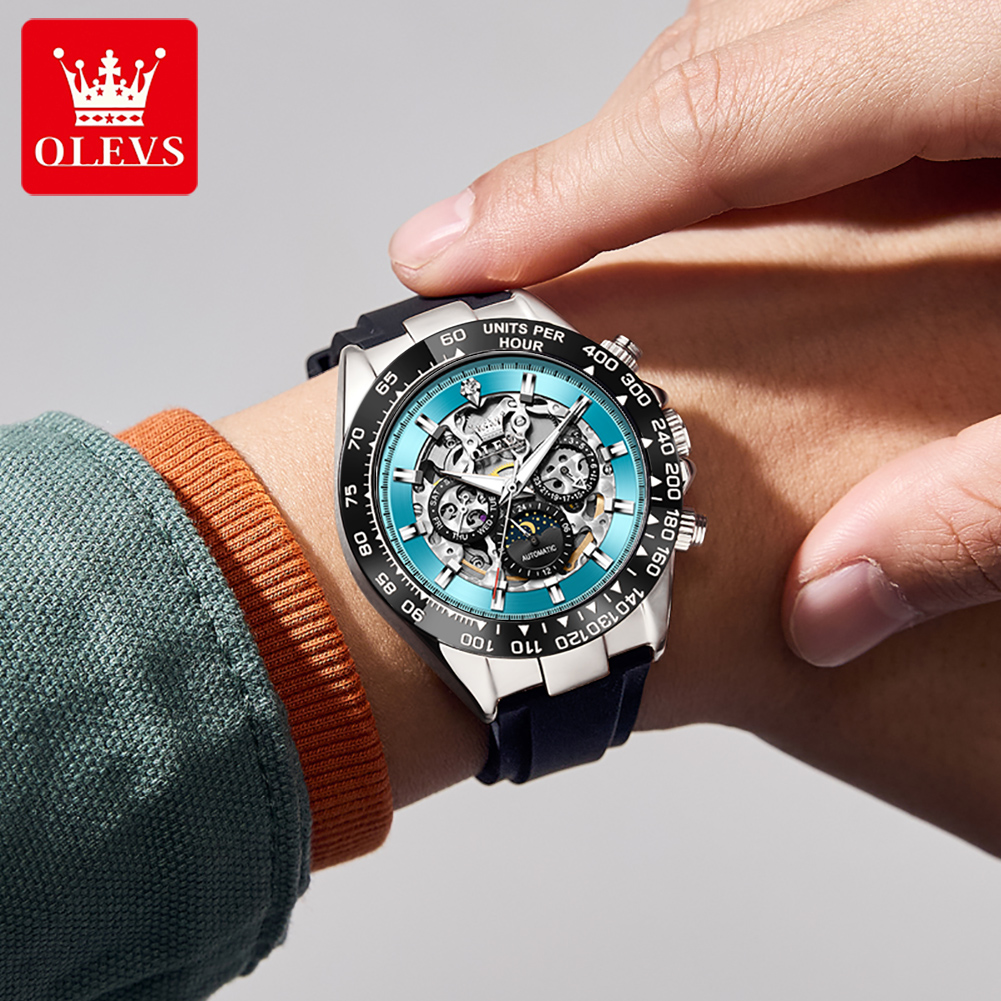 OLEVS 6713 Business Men's Watc - đánh giá và giá Luxury Watch Moon Phase