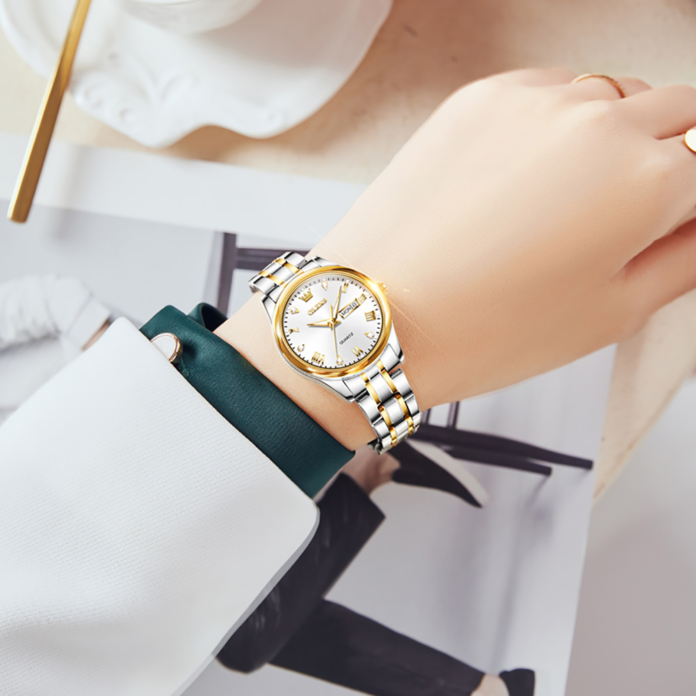 OLEVS 5563 New Fashion Women Q - đánh giá và giá Luxury Watch Moon Phase