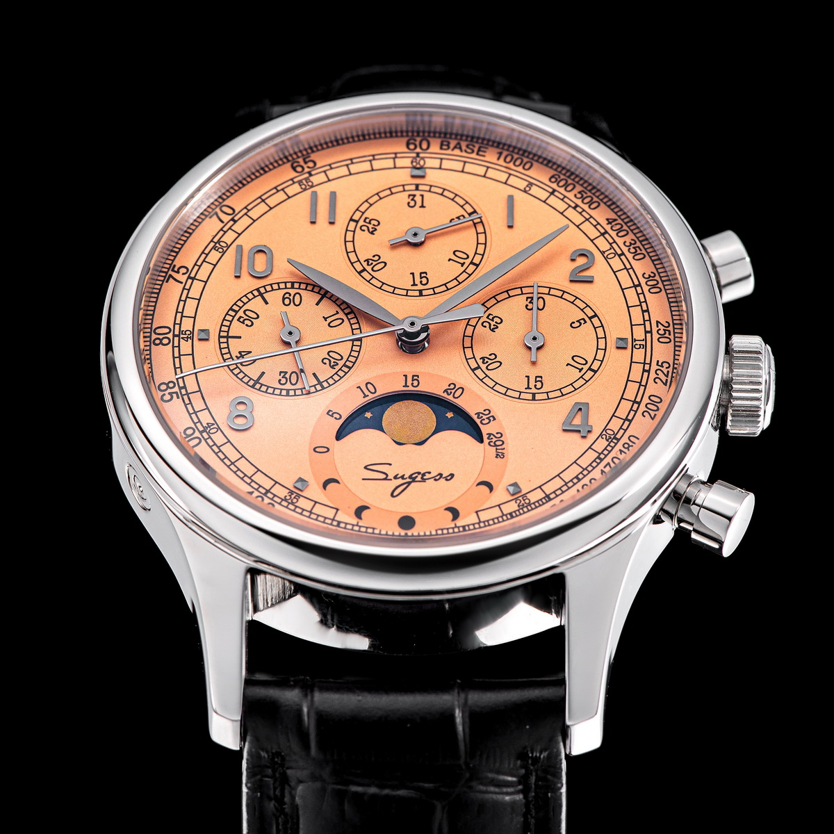 Sugess Watch of Men Chronograp - đánh giá và giá Moonphase Complication Watch