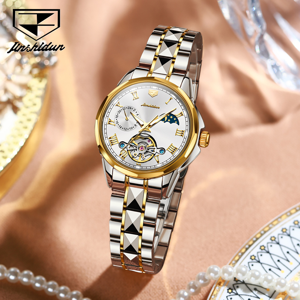 JSDUN 8937 Ladies Watches Auto - đánh giá và giá Luxury Watch Moon Phase