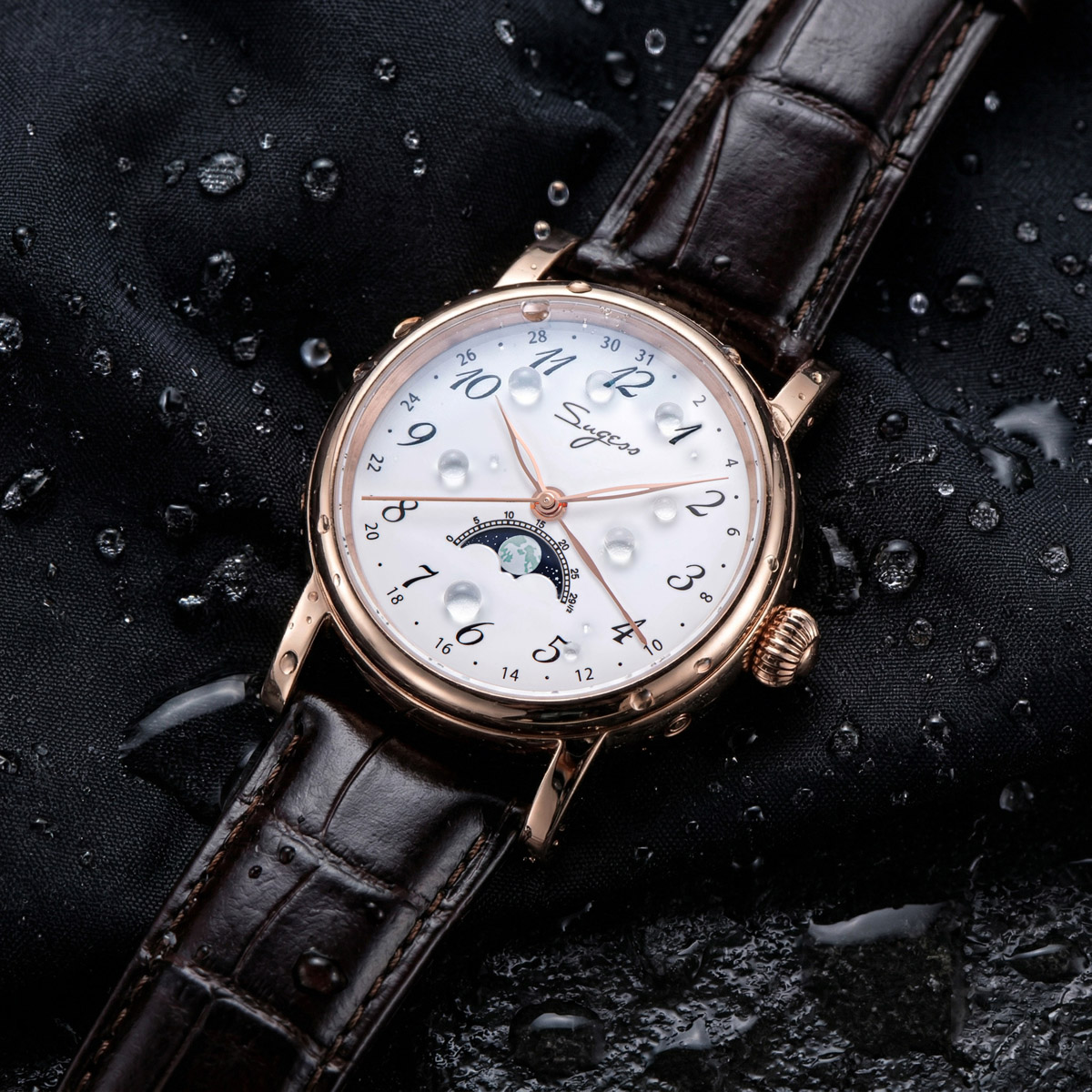 Sugess Men Watches Tianjin ST2 - đánh giá và giá Moonphase Complication Watch