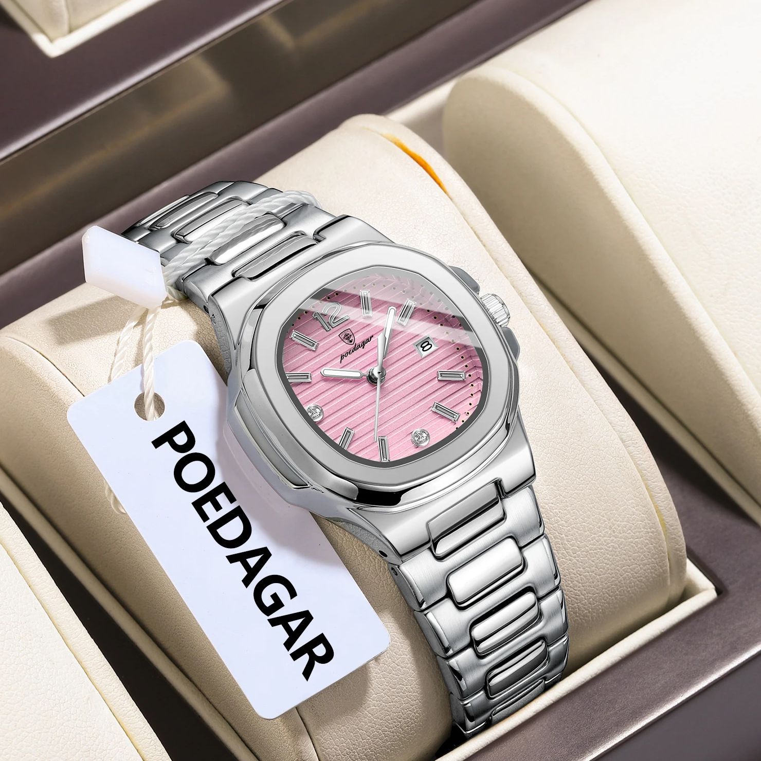 POEDAGAR Square Fashion Woman  - đánh giá và giá Luxury Watch Girl