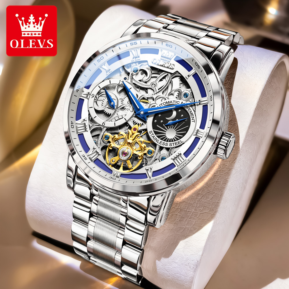 OLEVS 6670 Original Man Watch  - đánh giá và giá Luxury Watch Moon Phase