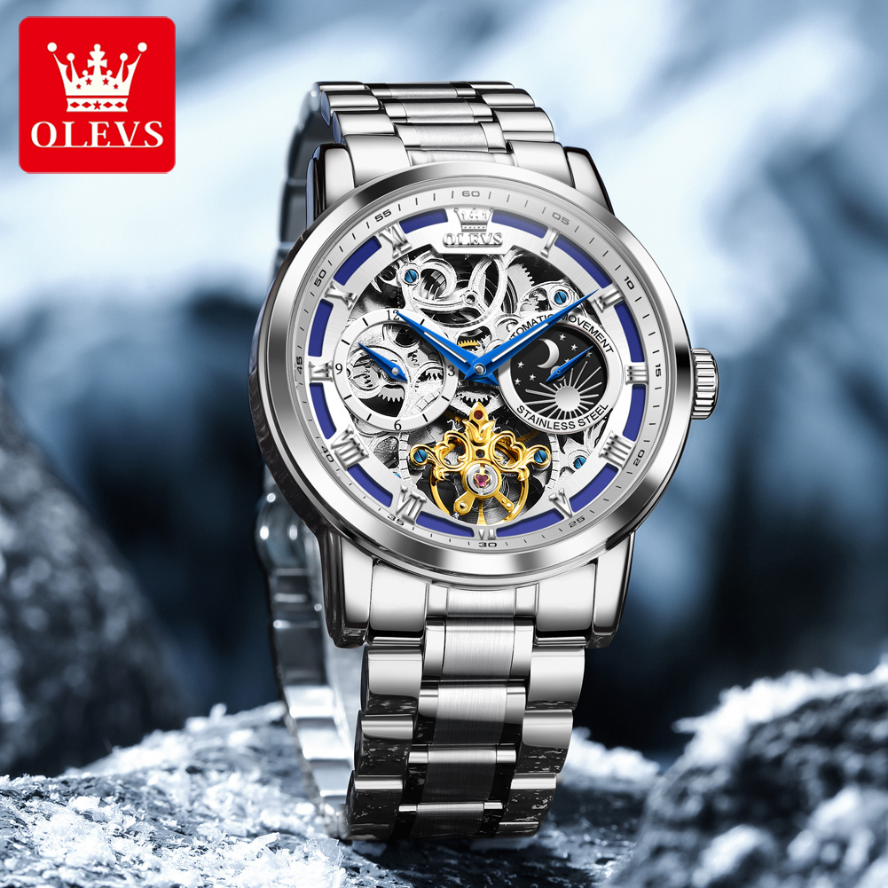 OLEVS 6670 Original Man Watch  - đánh giá và giá Luxury Watch Moon Phase