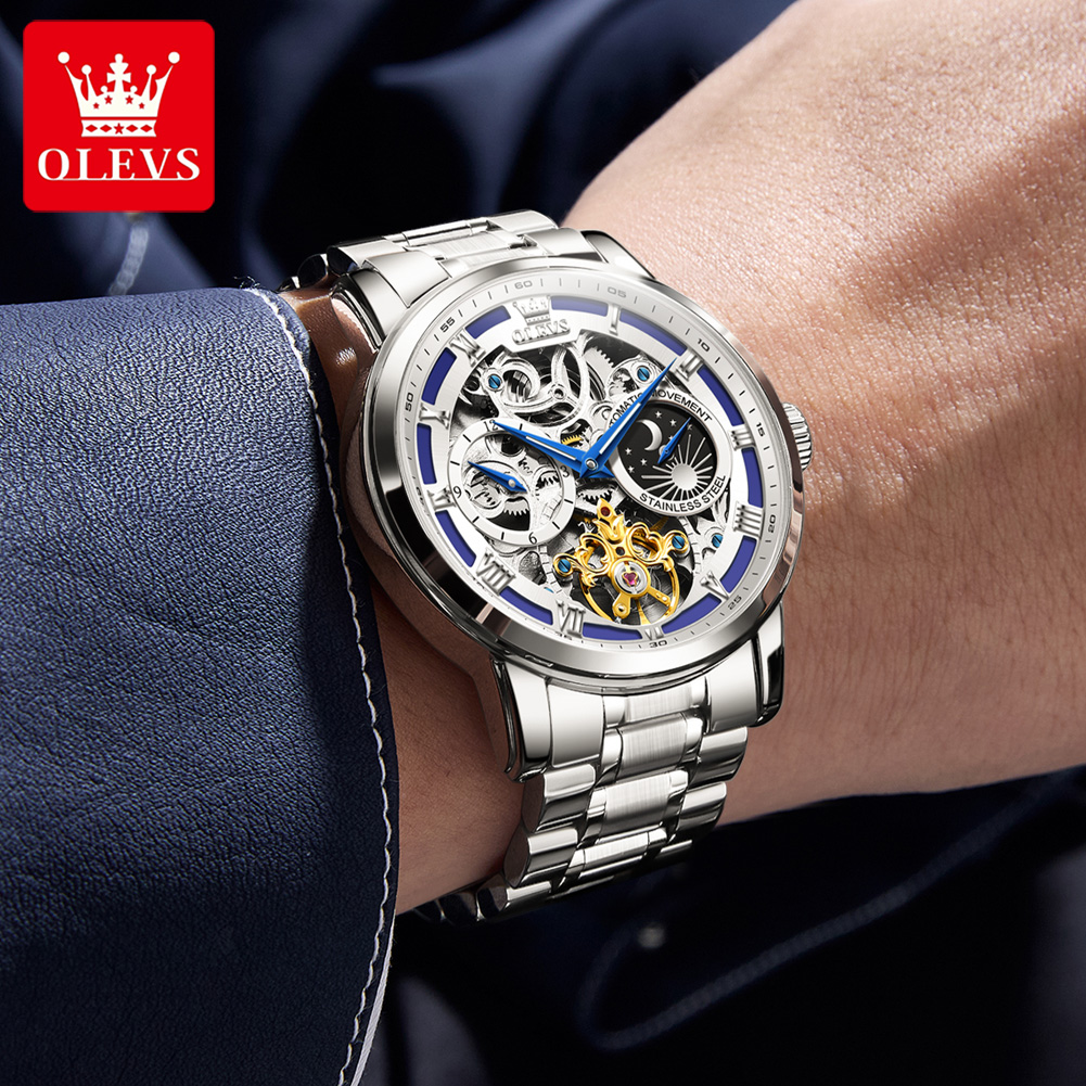 OLEVS 6670 Original Man Watch  - đánh giá và giá Luxury Watch Moon Phase