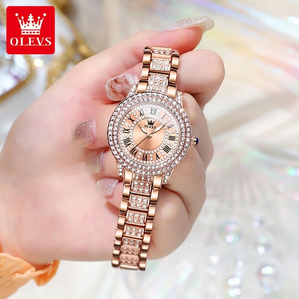 OLEVS 9943 Luxury All Diamond  - đánh giá và giá Luxury Watch Diamond