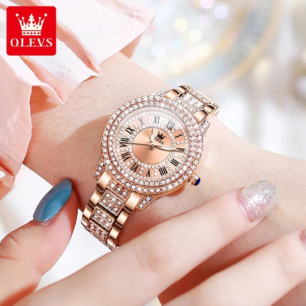 OLEVS 9943 Luxury All Diamond  - đánh giá và giá Luxury Watch Diamond