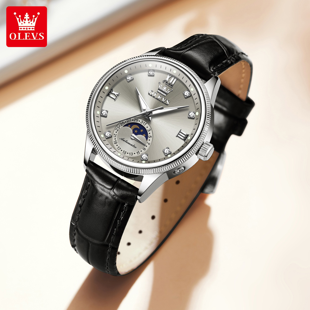 OLEVS Moon Phase Fashion Women - đánh giá và giá Luxury Watch Moon Phase