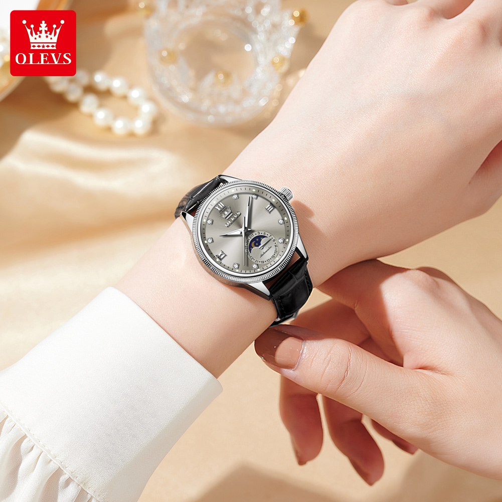 OLEVS Moon Phase Fashion Women - đánh giá và giá Luxury Watch Moon Phase