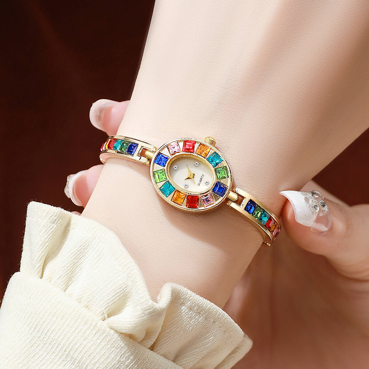 2PCS/Set Luxury Rhinestone Wom - đánh giá và giá Luxury Watch Girl