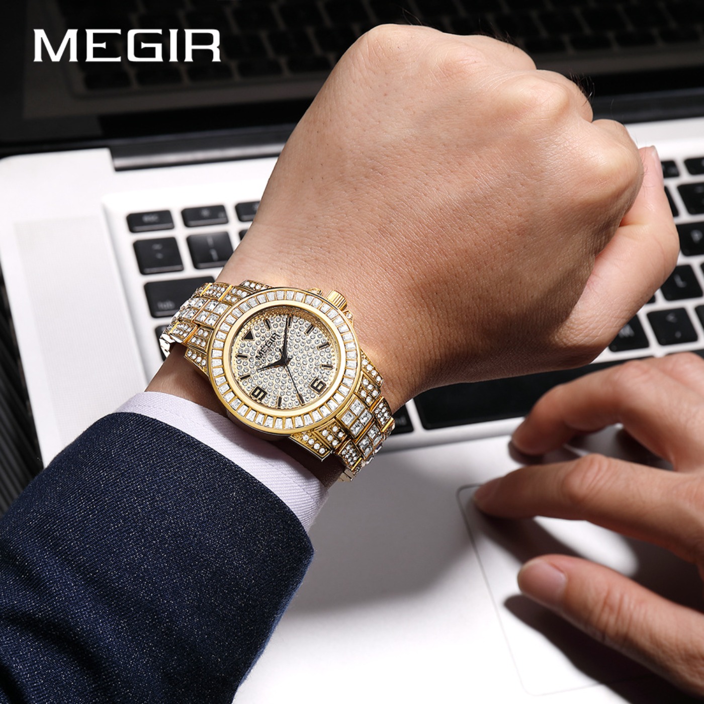 MEGIR Luxury Diamond Watches U - đánh giá và giá Luxury Watch Diamond