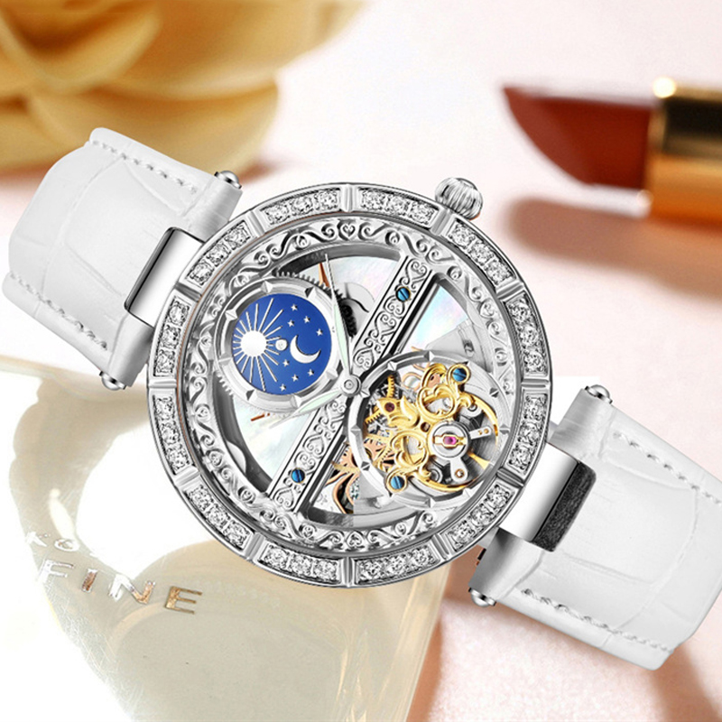 Ladies Watch Automatic Woman L - đánh giá và giá Luxury Watch Moon Phase