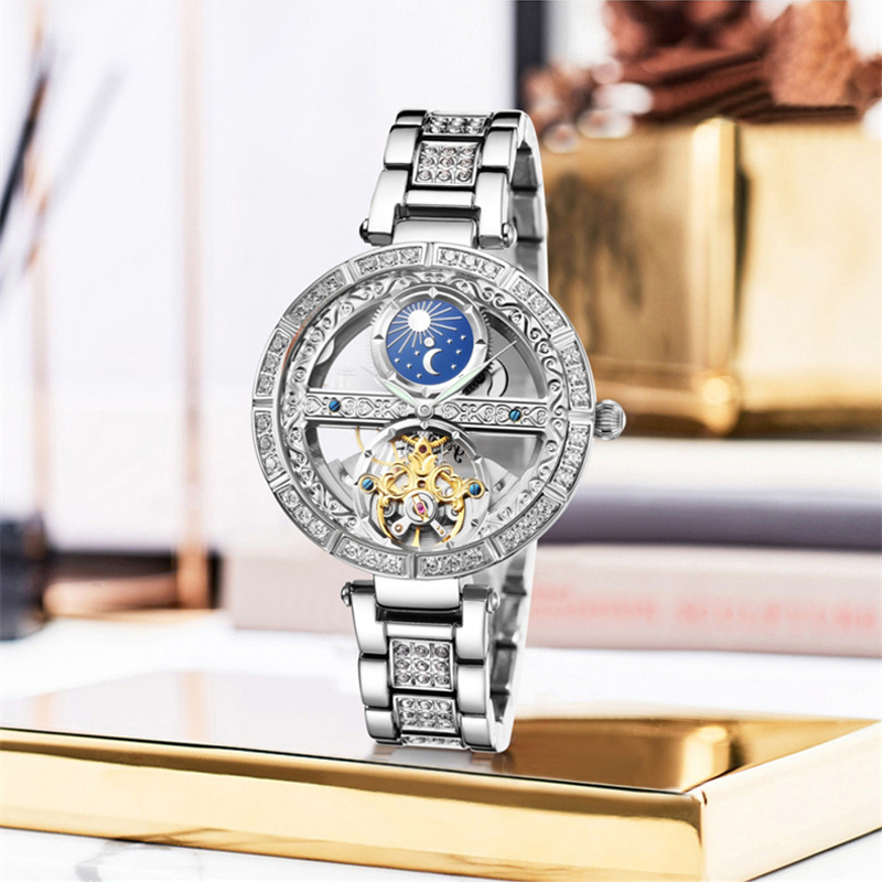 Ladies Watch Automatic Woman L - đánh giá và giá Luxury Watch Moon Phase