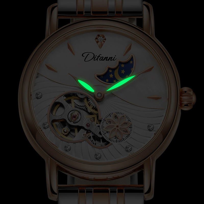 Lady Automatic Mechanical Watc - đánh giá và giá Luxury Watch Moon Phase