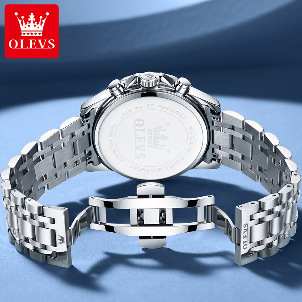 OLEVS 3653 Brand Moon Phase Ca - đánh giá và giá Luxury Watch Moon Phase