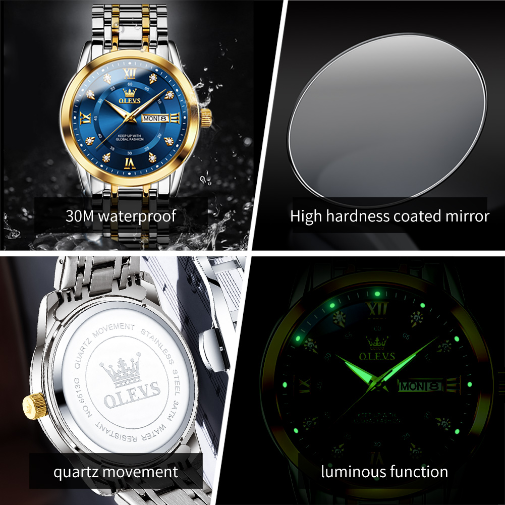 OLEVS 5513 Man Watch Stainless - đánh giá và giá Luxury Watch Business