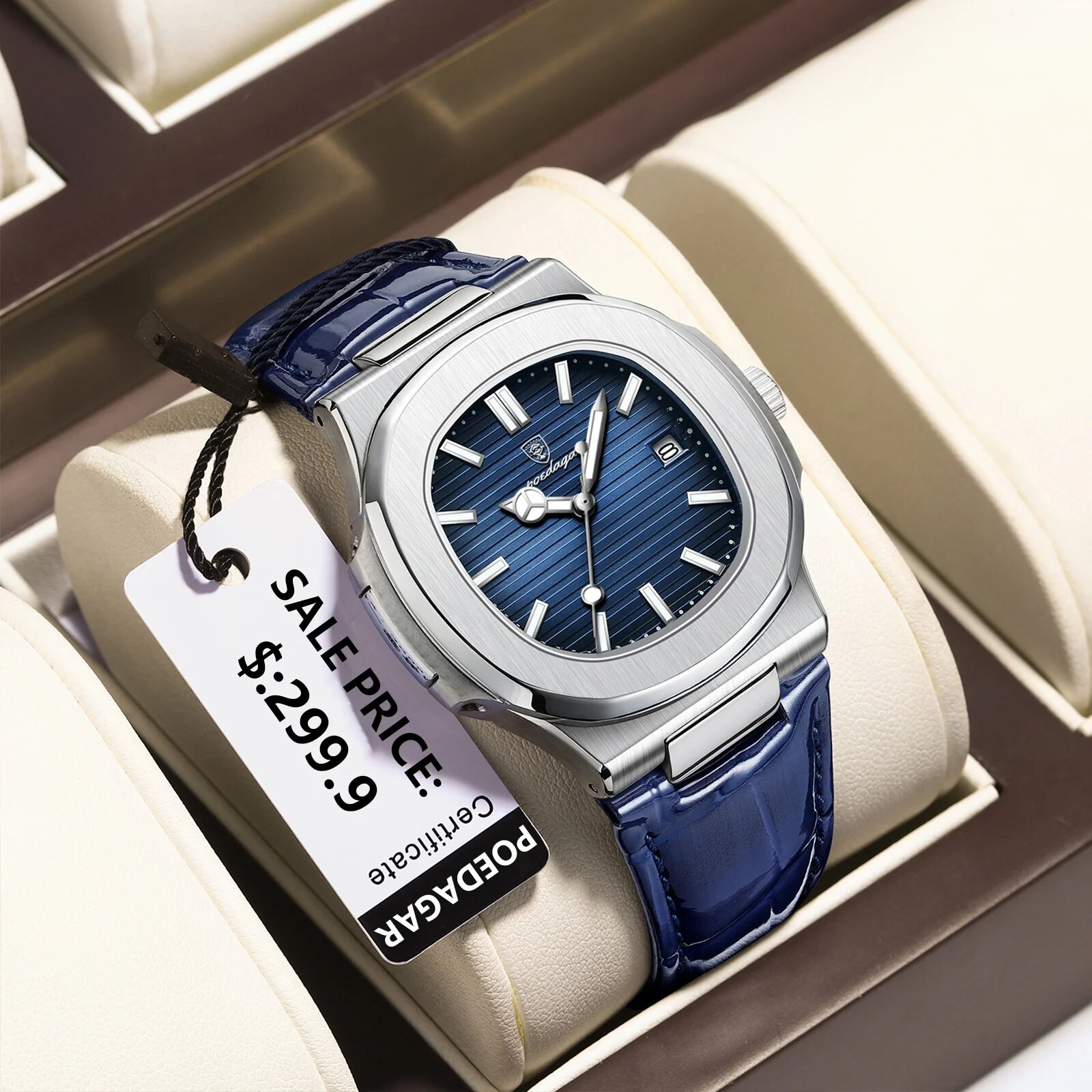 POEDAGAR Top Luxury Square Man - đánh giá và giá Luxury Watch Top 10