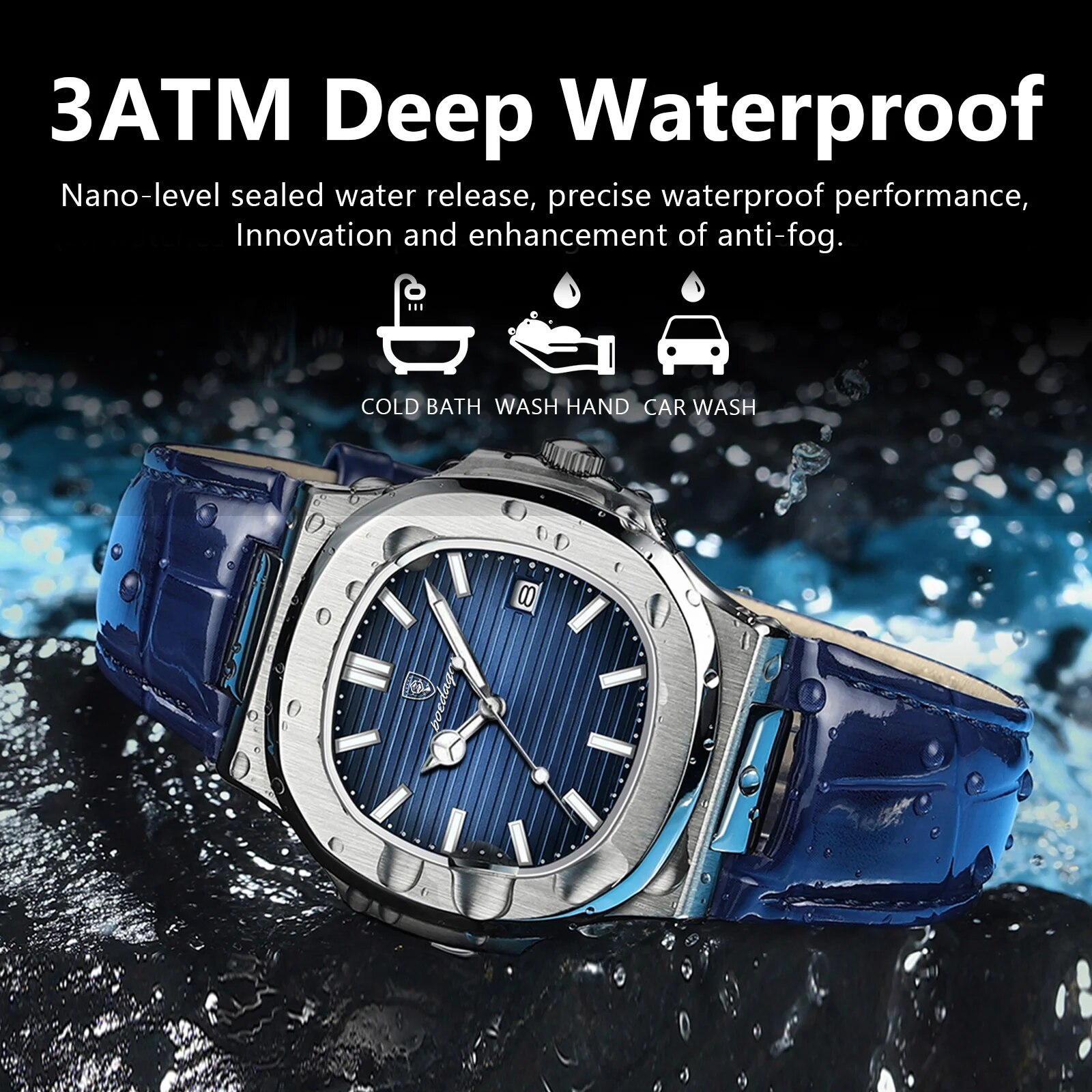 POEDAGAR Top Luxury Square Man - đánh giá và giá Luxury Watch Top 10
