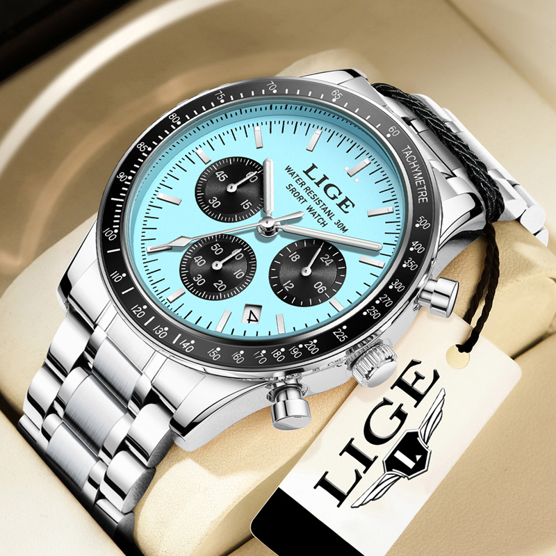 LIGE Top Brand Luxury New Men  - đánh giá và giá Luxury Watch Top 10