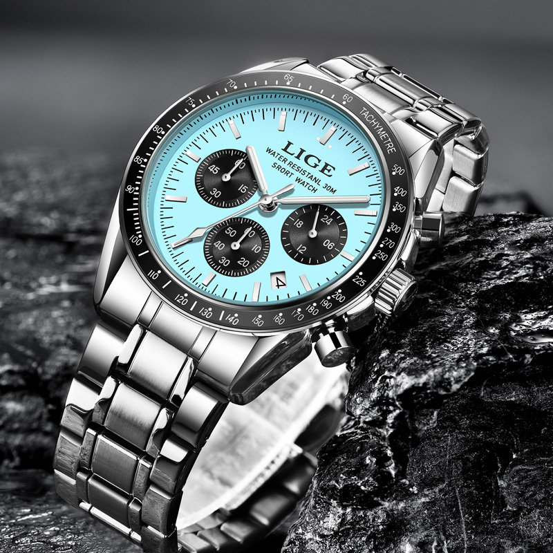 LIGE Top Brand Luxury New Men  - đánh giá và giá Luxury Watch Top 10