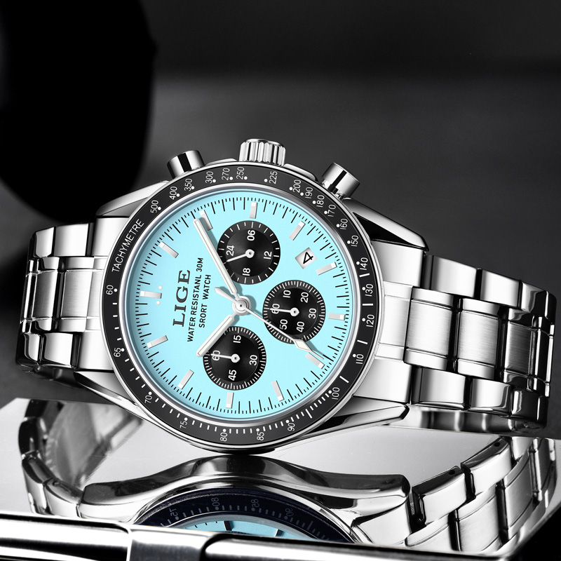 LIGE Top Brand Luxury New Men  - đánh giá và giá Luxury Watch Top 10