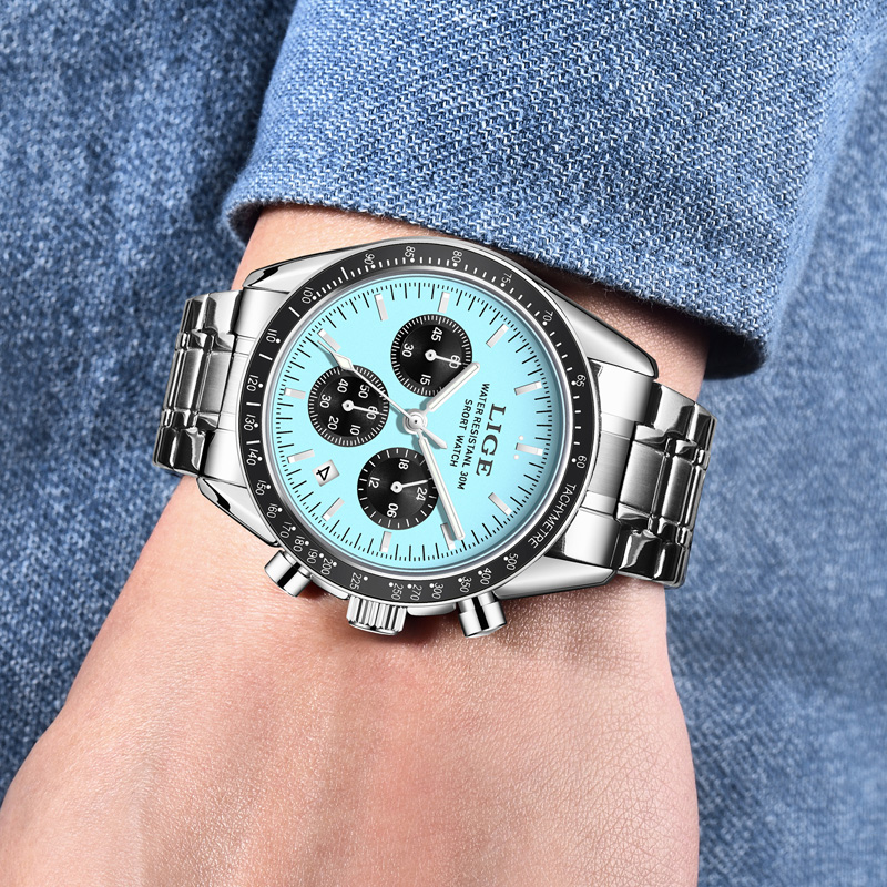 LIGE Top Brand Luxury New Men  - đánh giá và giá Luxury Watch Top 10