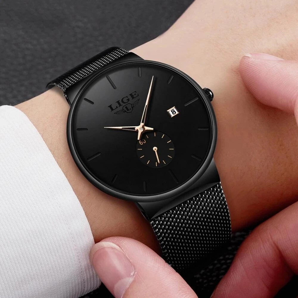 LIGE Fashion Mens Watches Top  - đánh giá và giá Luxury Watch Top 10