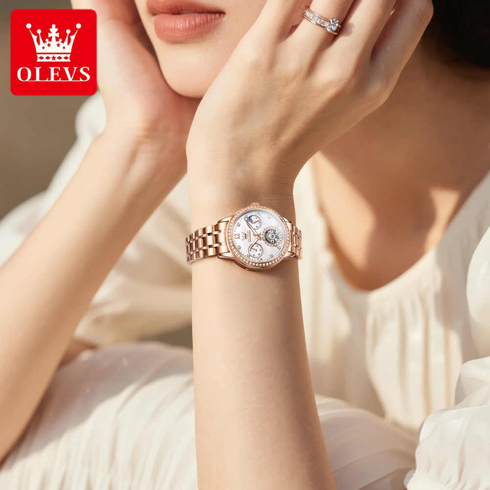 OLEVS Women's Watches Top Bran - đánh giá và giá Luxury Watch Moon Phase