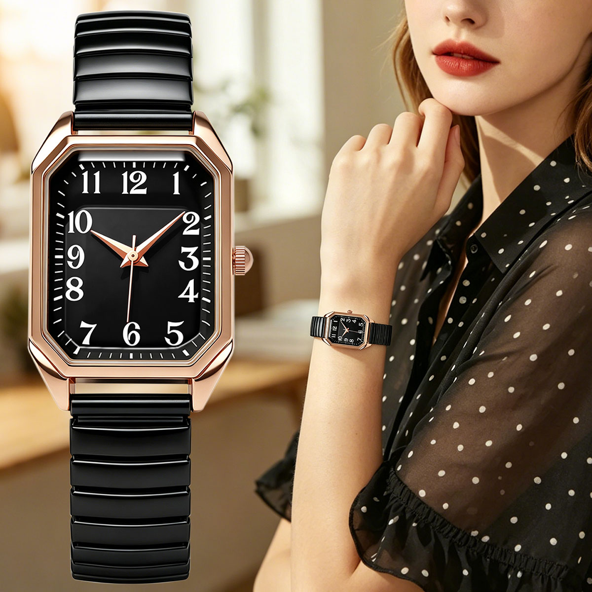 Women Octagonal Rectangle Quar - đánh giá và giá Luxury Watch Girl